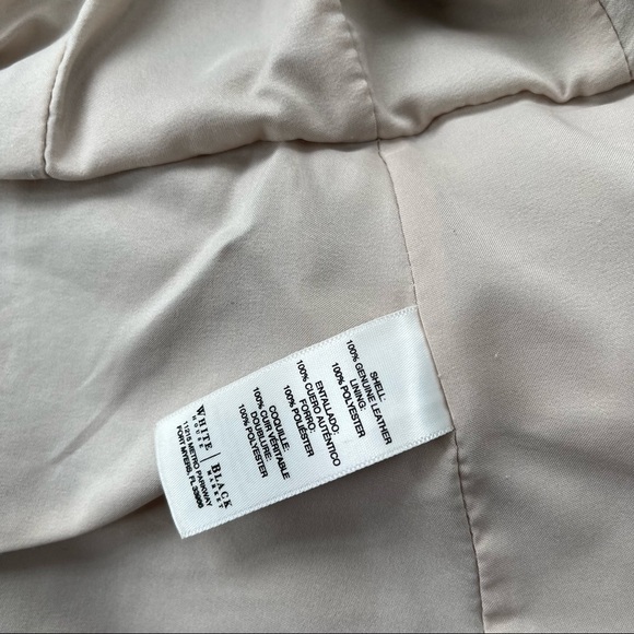 💔 SOLD 💔 White House Black Market Leather Peplum Jacket in Camel - Picture 10 of 16